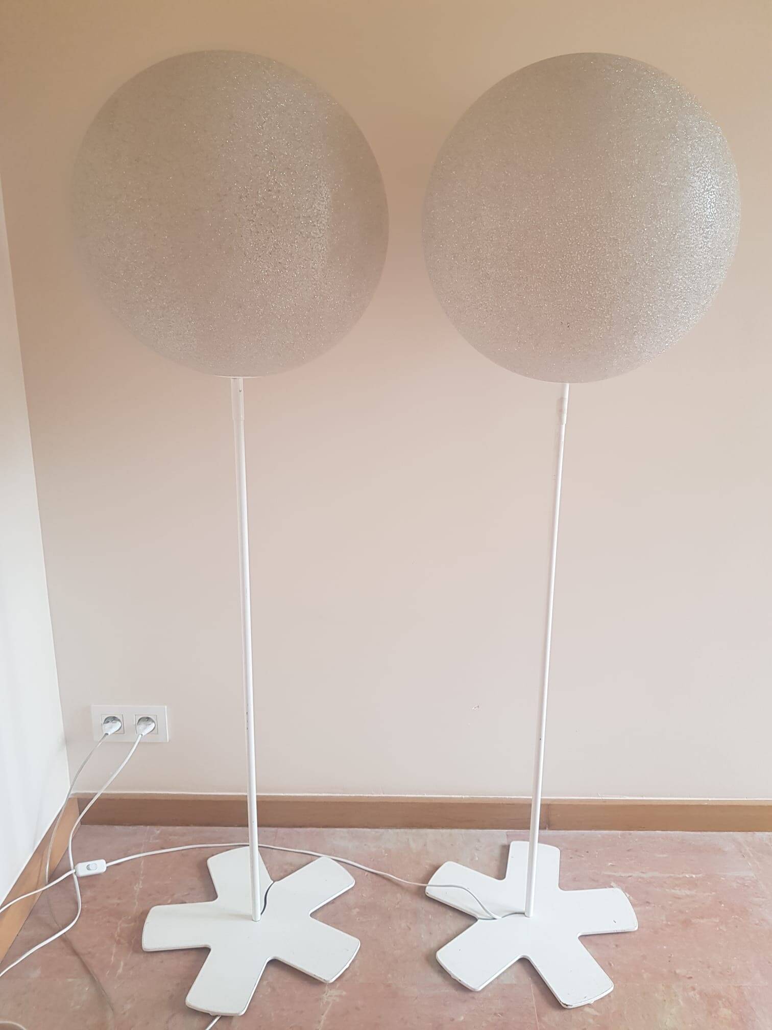 Pair of Iceglobe Floor lamps Lumen Center Italia
