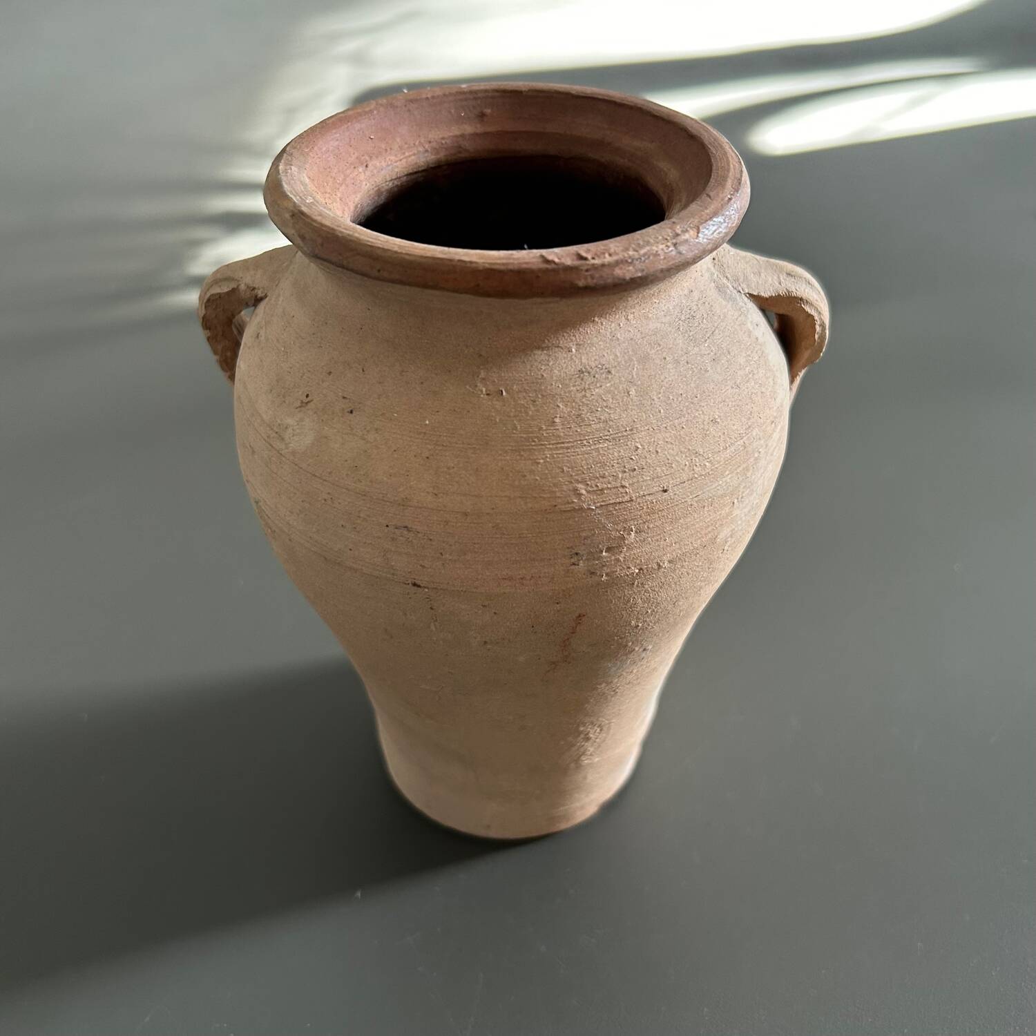 Raw terracotta jar