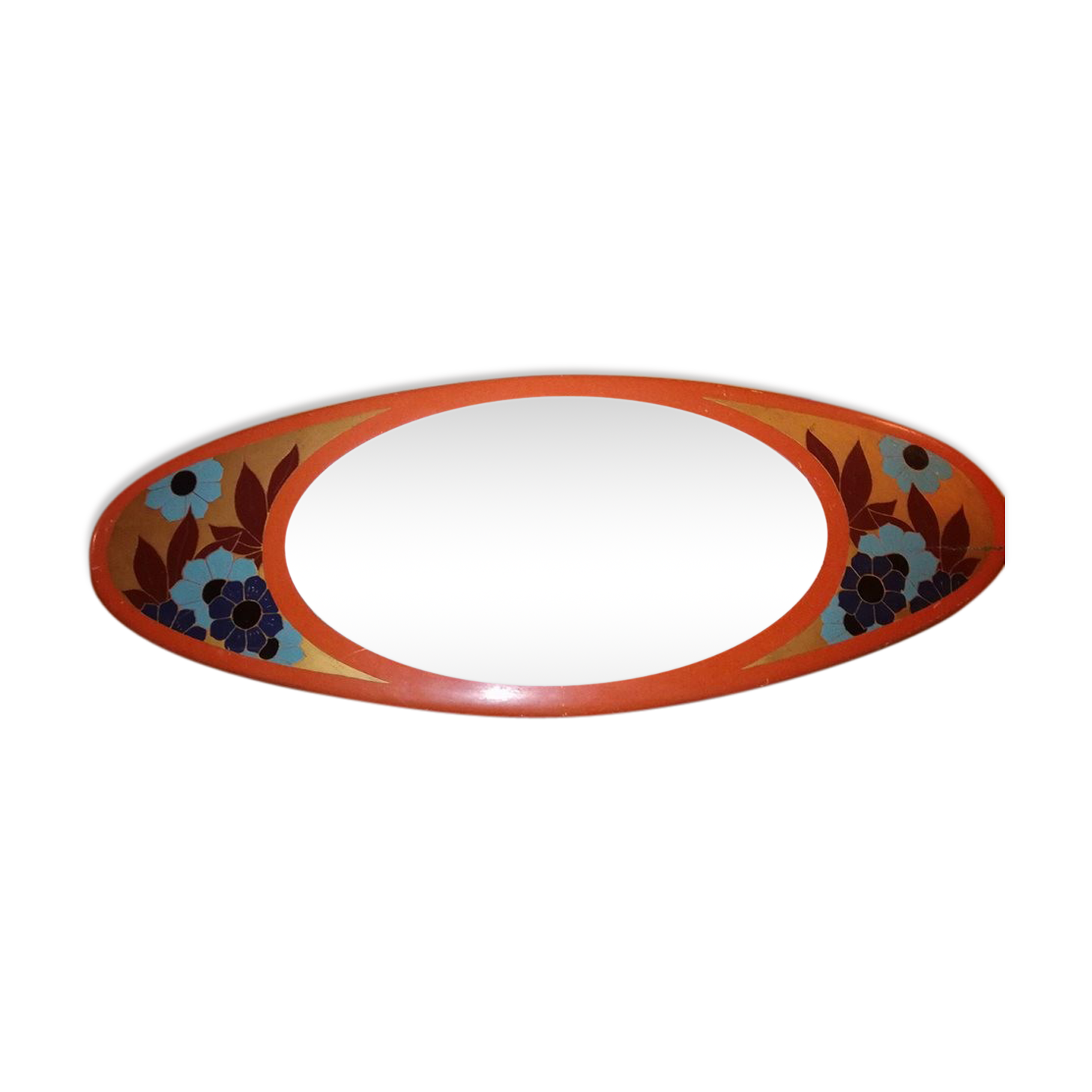 Art Deco oval mirror 100x38cm