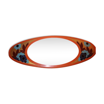 Art Deco oval mirror 100x38cm