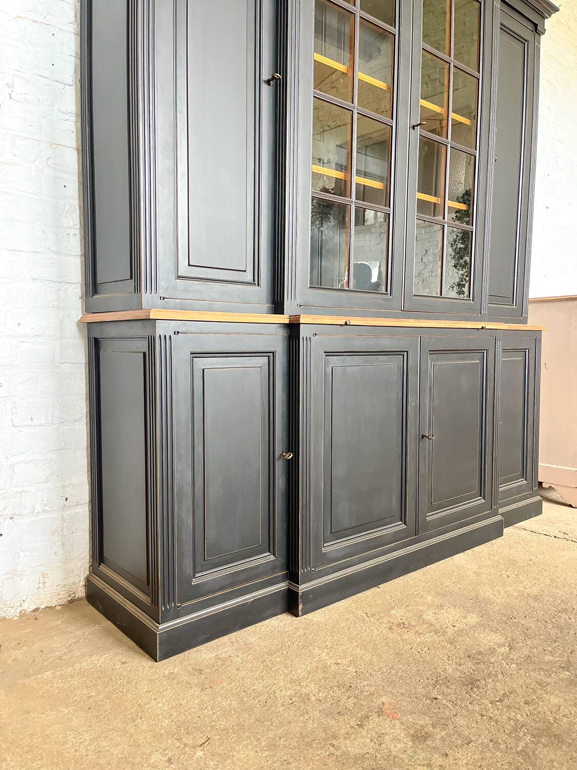Old dresser / bookcase with black patina