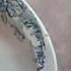 Large shallow dish Terre de Fer Clairefontaine Cyclamens 29 cm antique