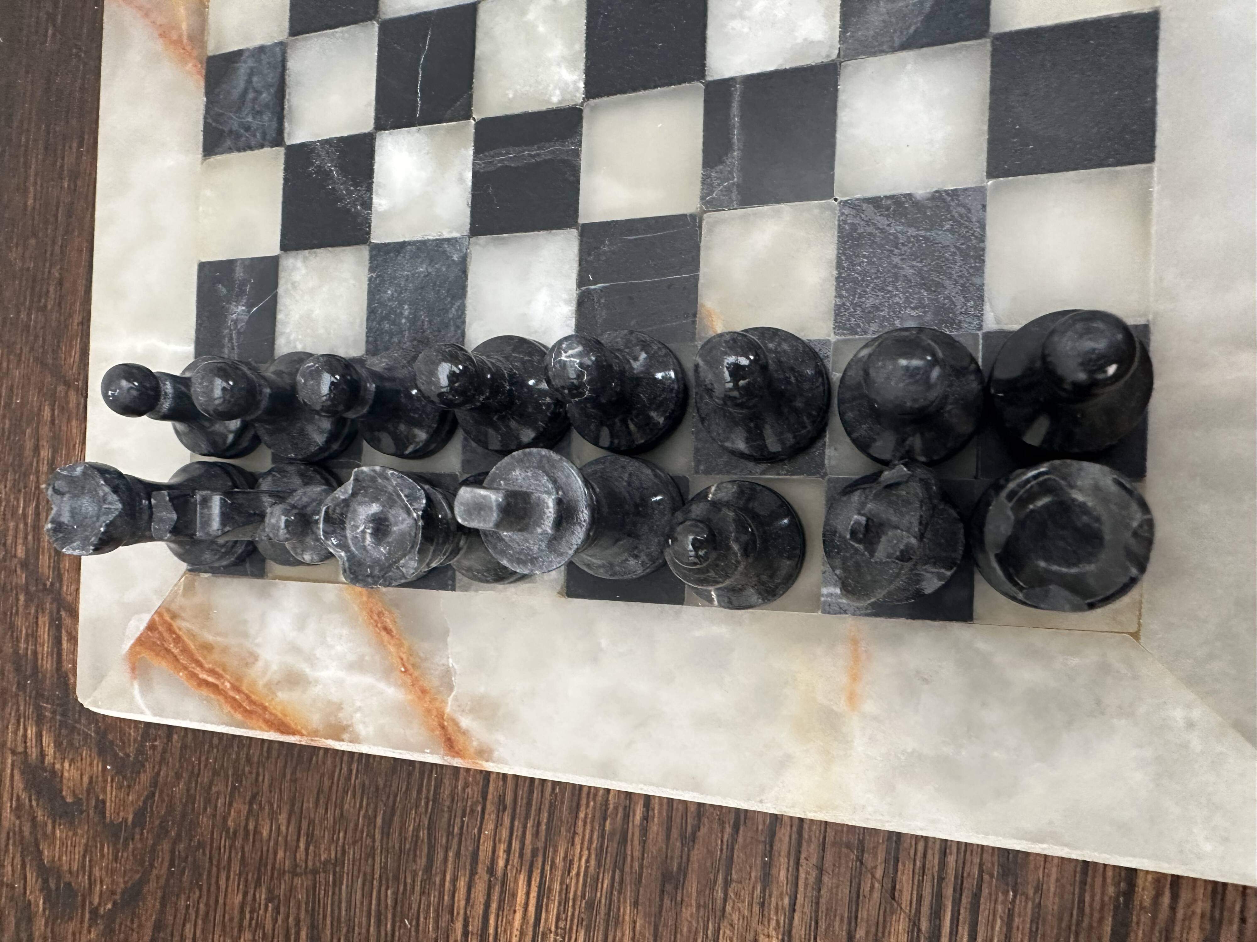 Vintage marble chess set 21/21 cm