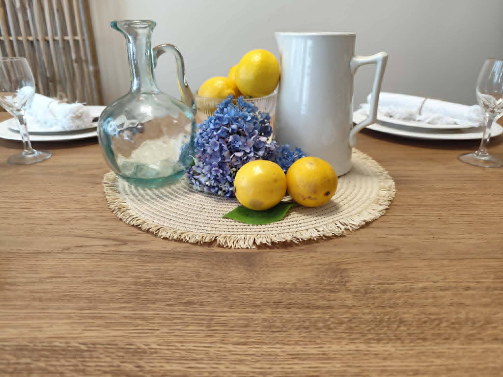 Monastery table with extension solid oak wood