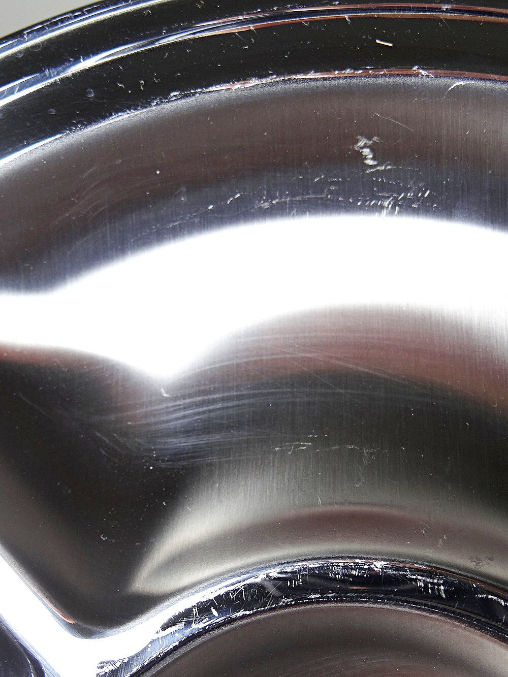 Large compartmented stainless steel hors d'oeuvre platter by Guy Degrenne, France, vintage.