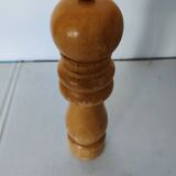 Turned wooden pepper mill