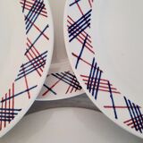 Digoin Sarreguemines earthenware plates Vintage Salies model