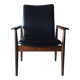Diplomat office chair by Finn Juhl in rosewood and vintage leather 1970s