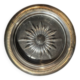 Set of 2 Ashtrays / empty pockets / coasters in Crystal and Silver