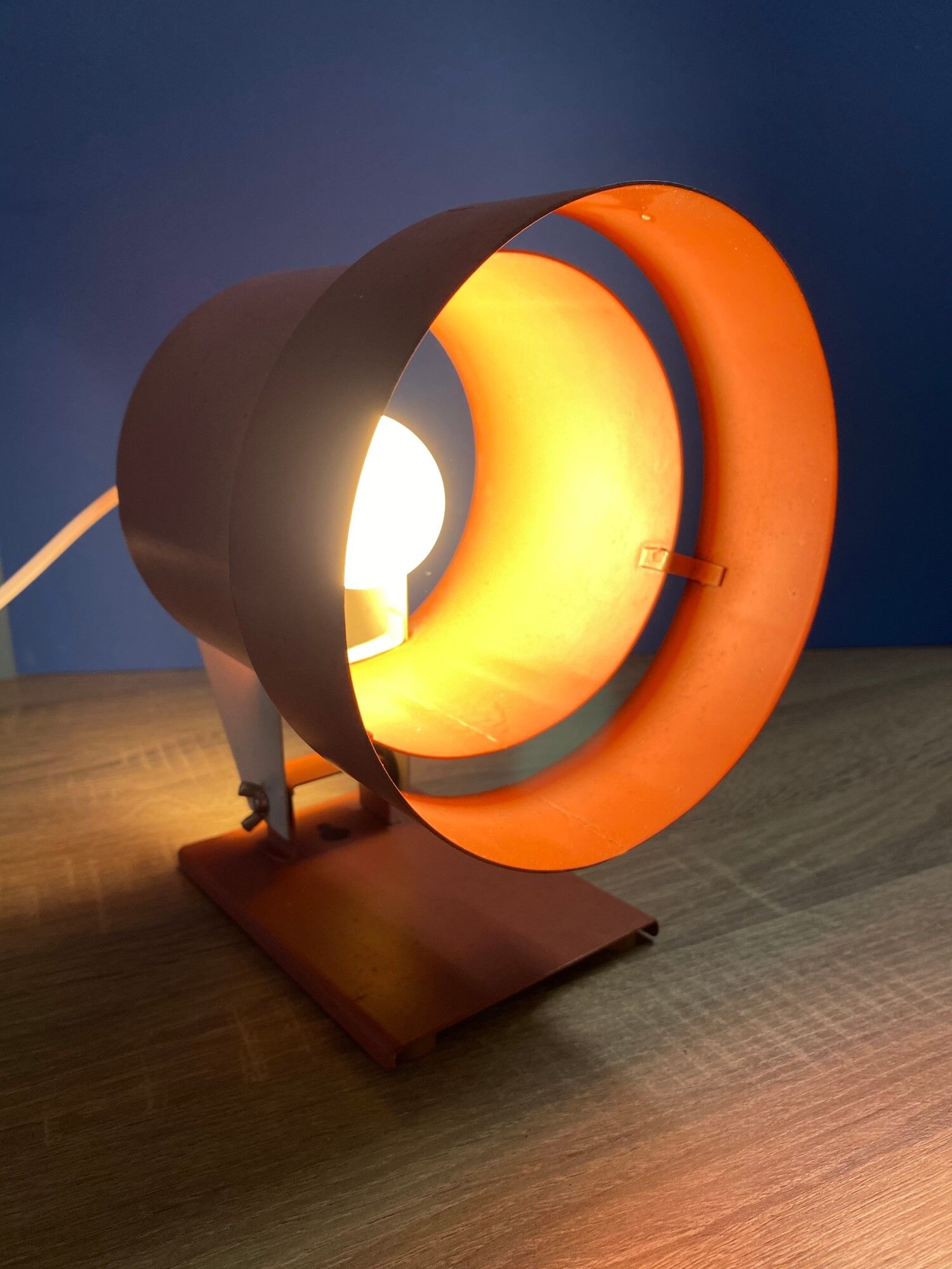 Vintage Danish red and white wall lamp