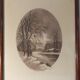 Original etching painting, Winter, signed Legay, XX th