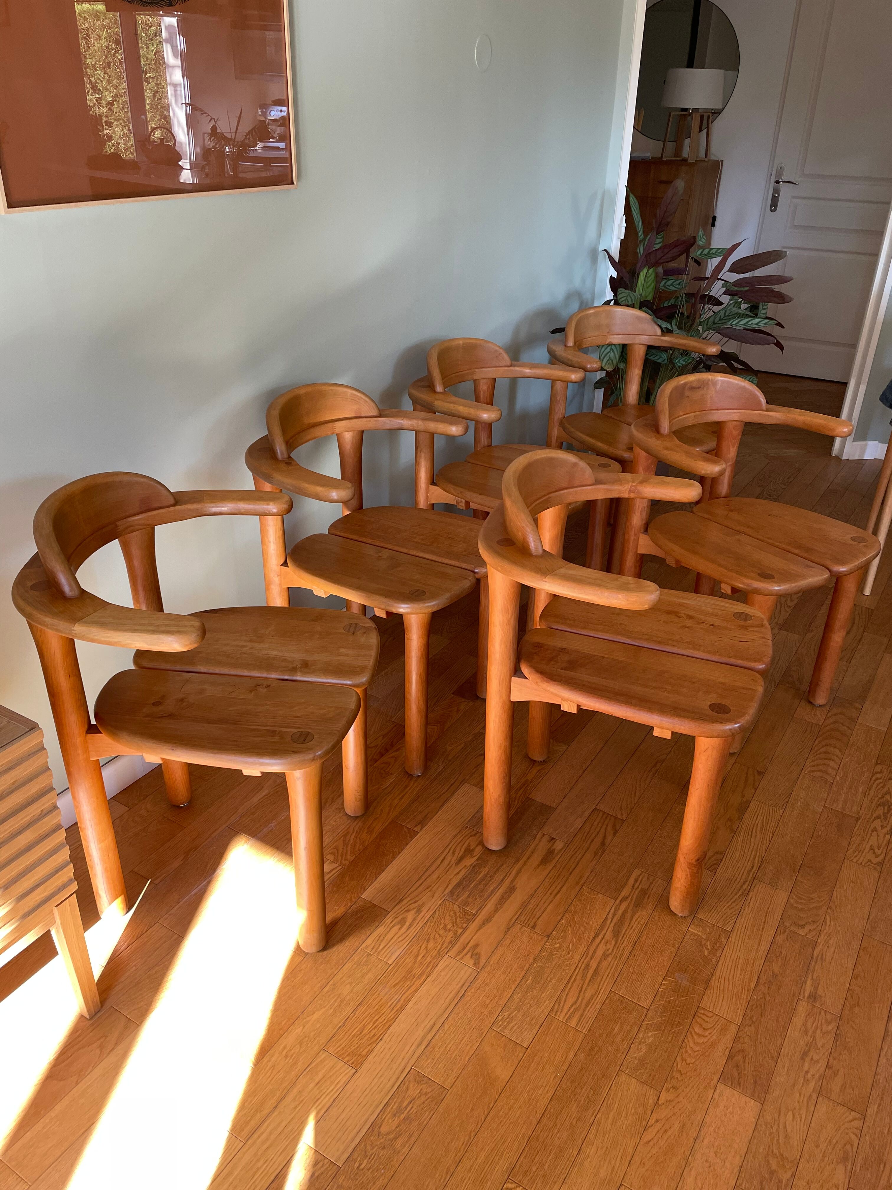 Set of 6 "Team 7" design chairs