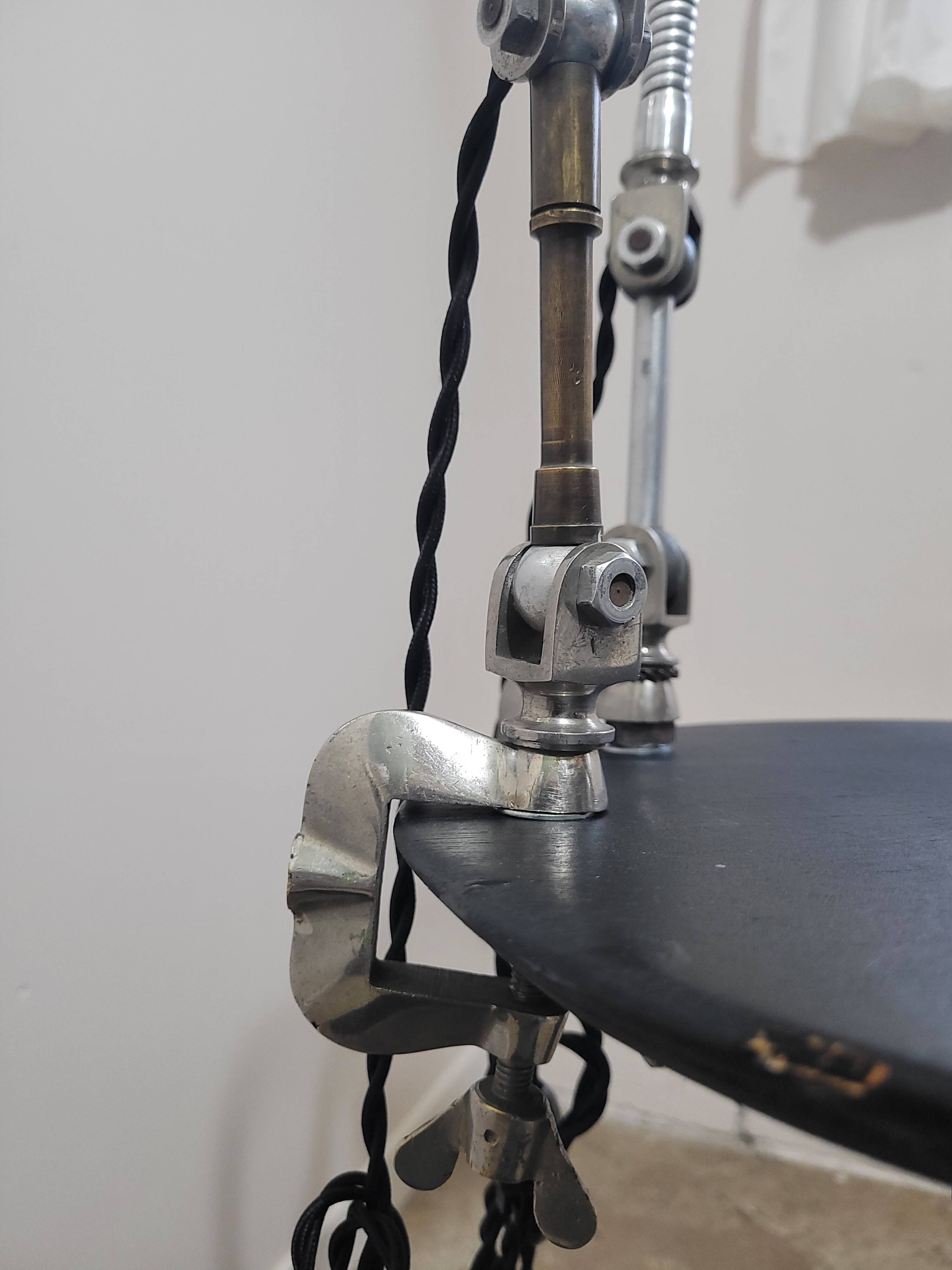 Pair of workshop lamps from the 1930s.