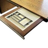 Vintage executive desk - large desk wenge 70s design