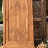 Armoire penderie ancienne en bois massif brut - 1 tiroir