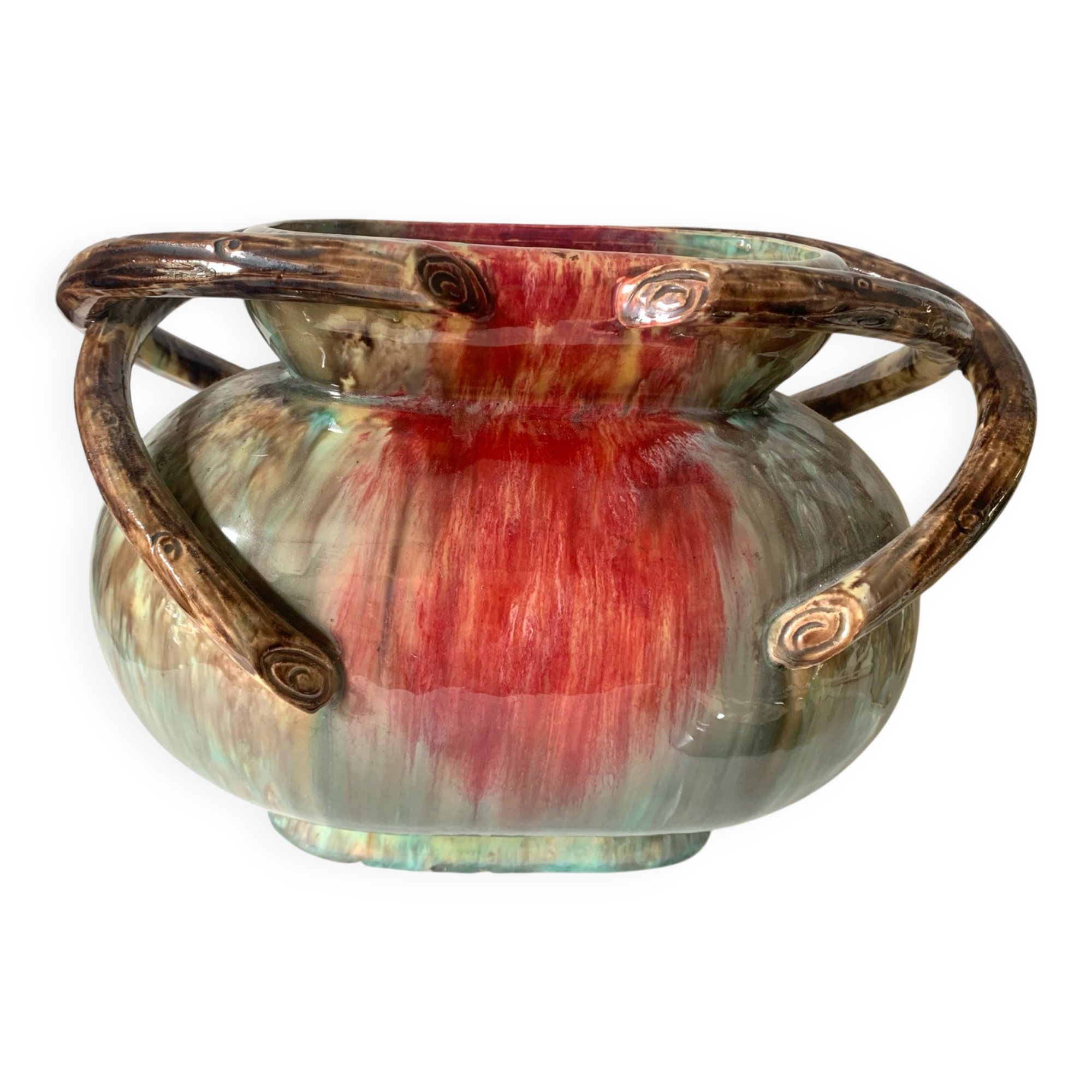 Vasque en faïence émaillée Art Deco