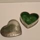 Small tin box carved heart floral decoration