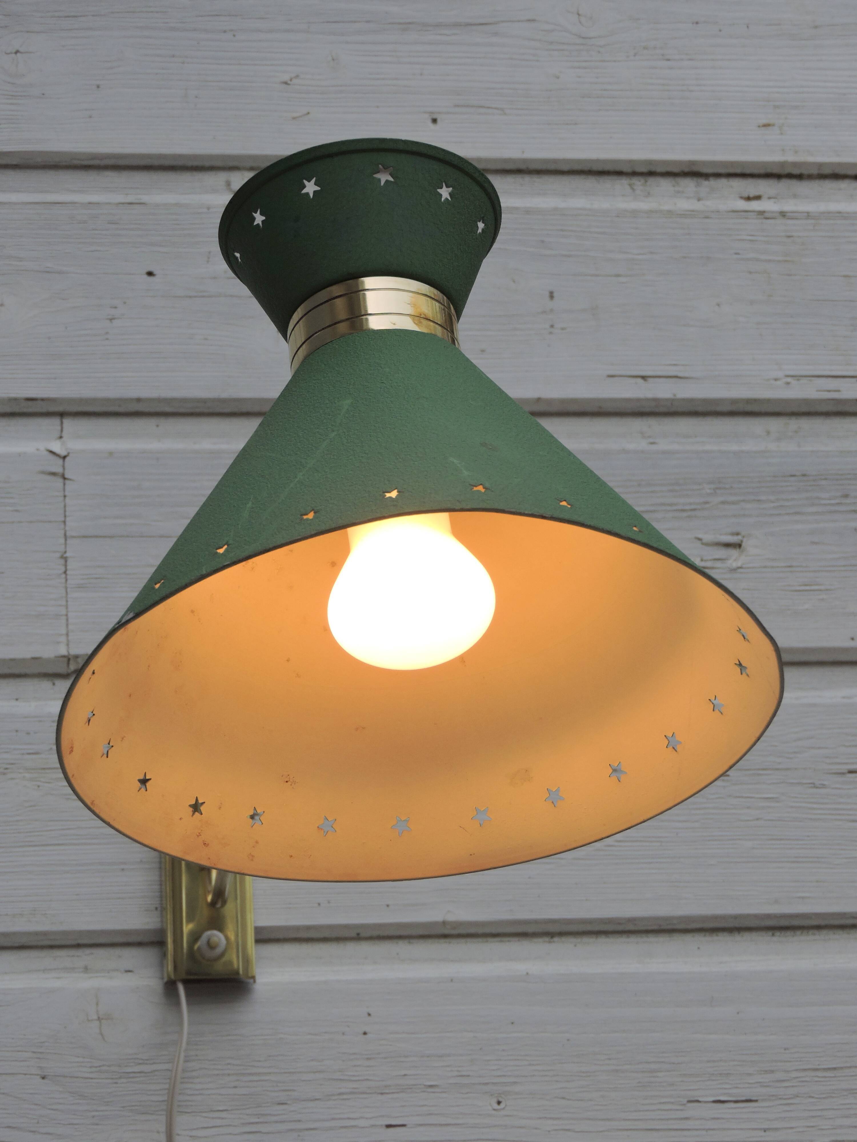 Diabolo wall lamp by René Mathieu, 1950