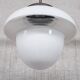 Mid-century french glass two tone opaline pendant light