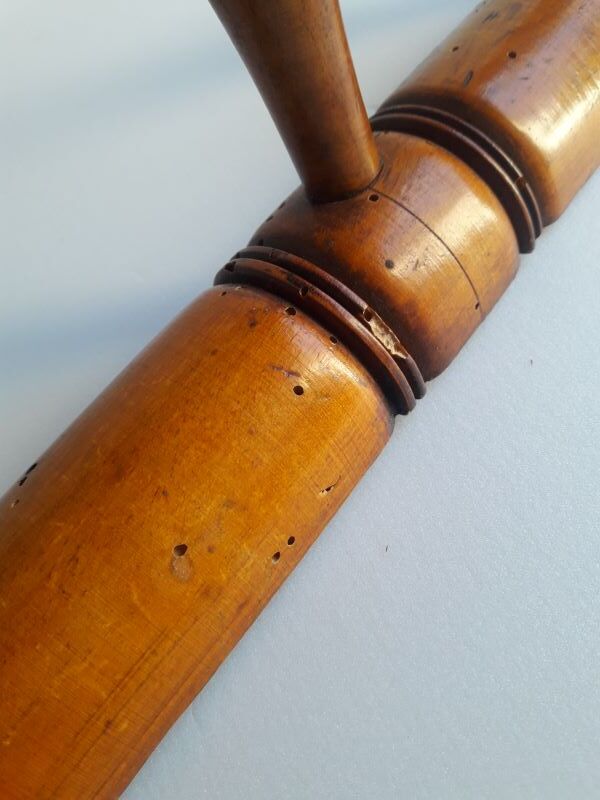 Wooden wall coat rack 4 hooks