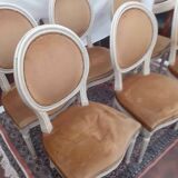Set of 6 Louis XVI style mediallon chairs