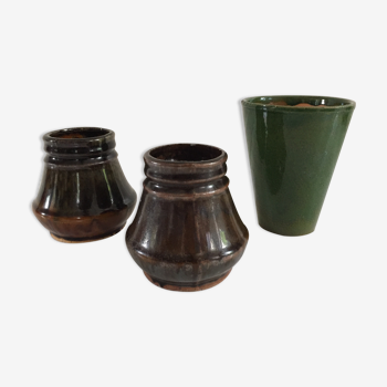 Set of 3 vintage ceramic vases