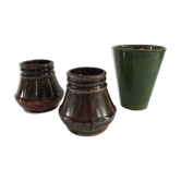 Ensemble de 3 vases céramique vintage