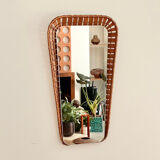 Vintage rattan mirror