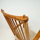 Mid-century rocking chair in pine and sheepskin by Yngve Ekström, Sweden.