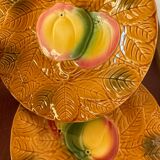 Old barbotine dessert service