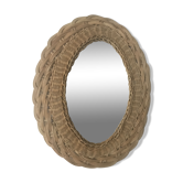 Rattan oval mirror 43x55cm