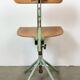 Chaise d'atelier industrielle verte, années 1950