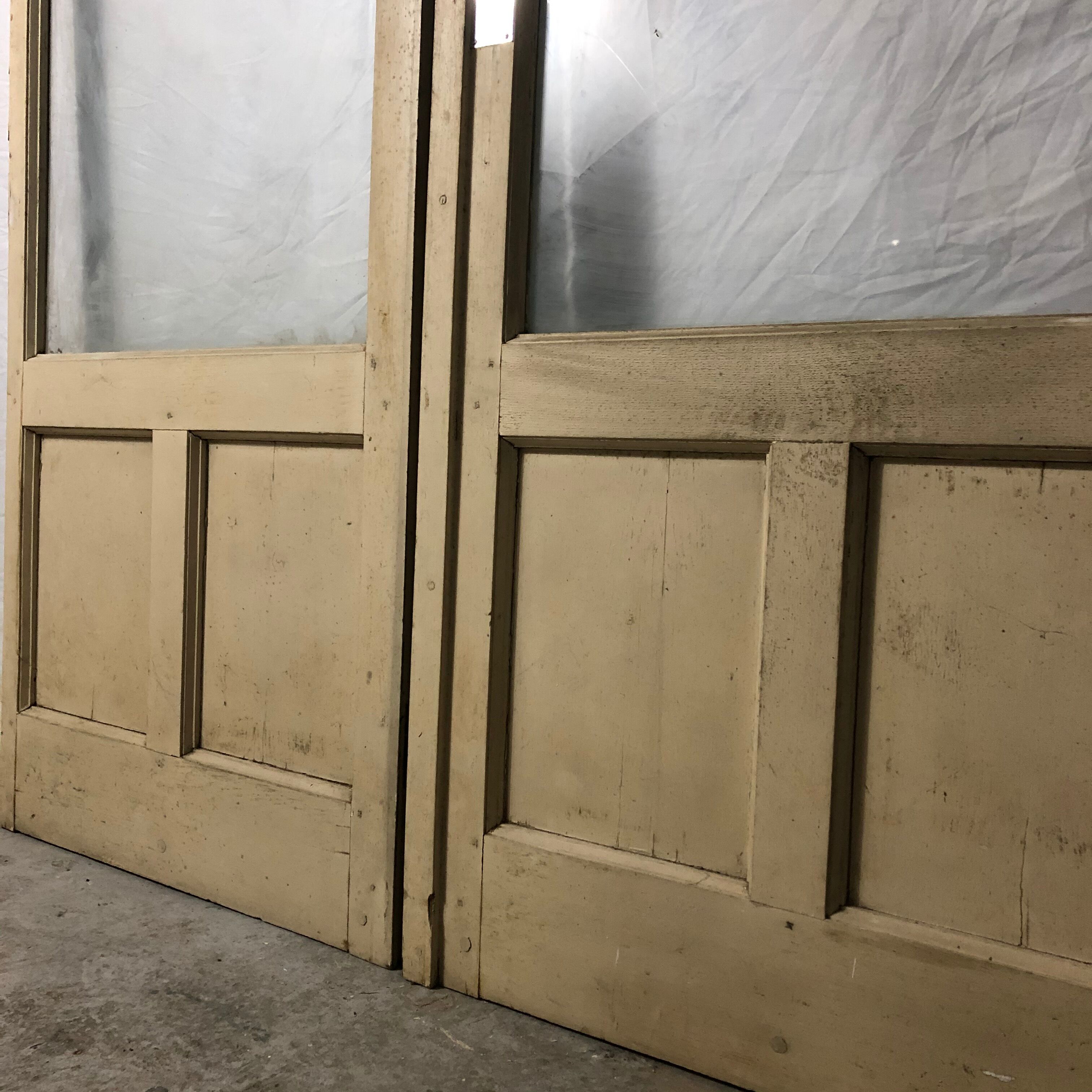 Old glass doors, 2 flaps, H226 cm