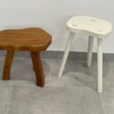 Wooden tripod stool set of 2