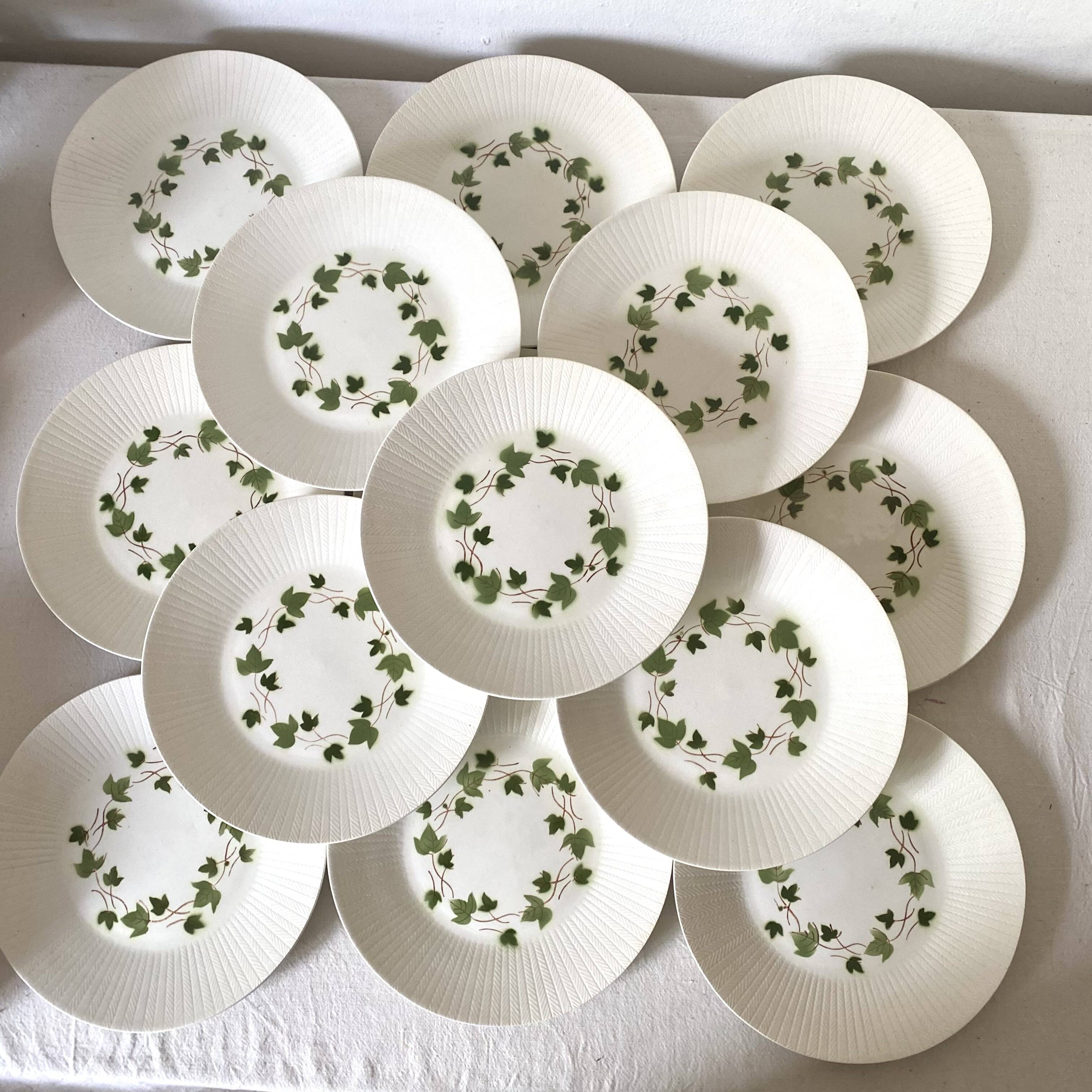 Antique dinner plates Saint Amand Ceranord, Bourrasque