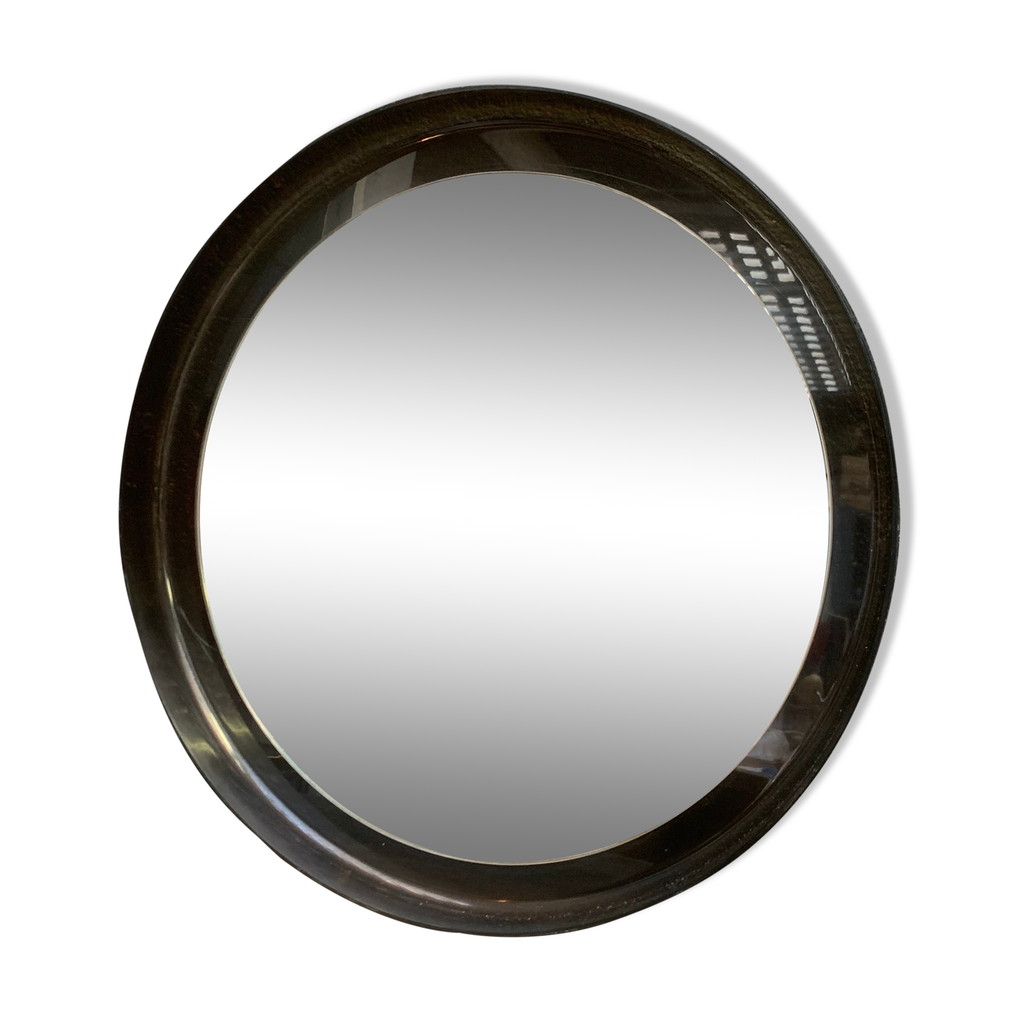 Vintage mirror has round shape - 56cm