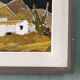Mid-Century Modern Swedish Oil Painting "White Village" Vintage Framed Landscape