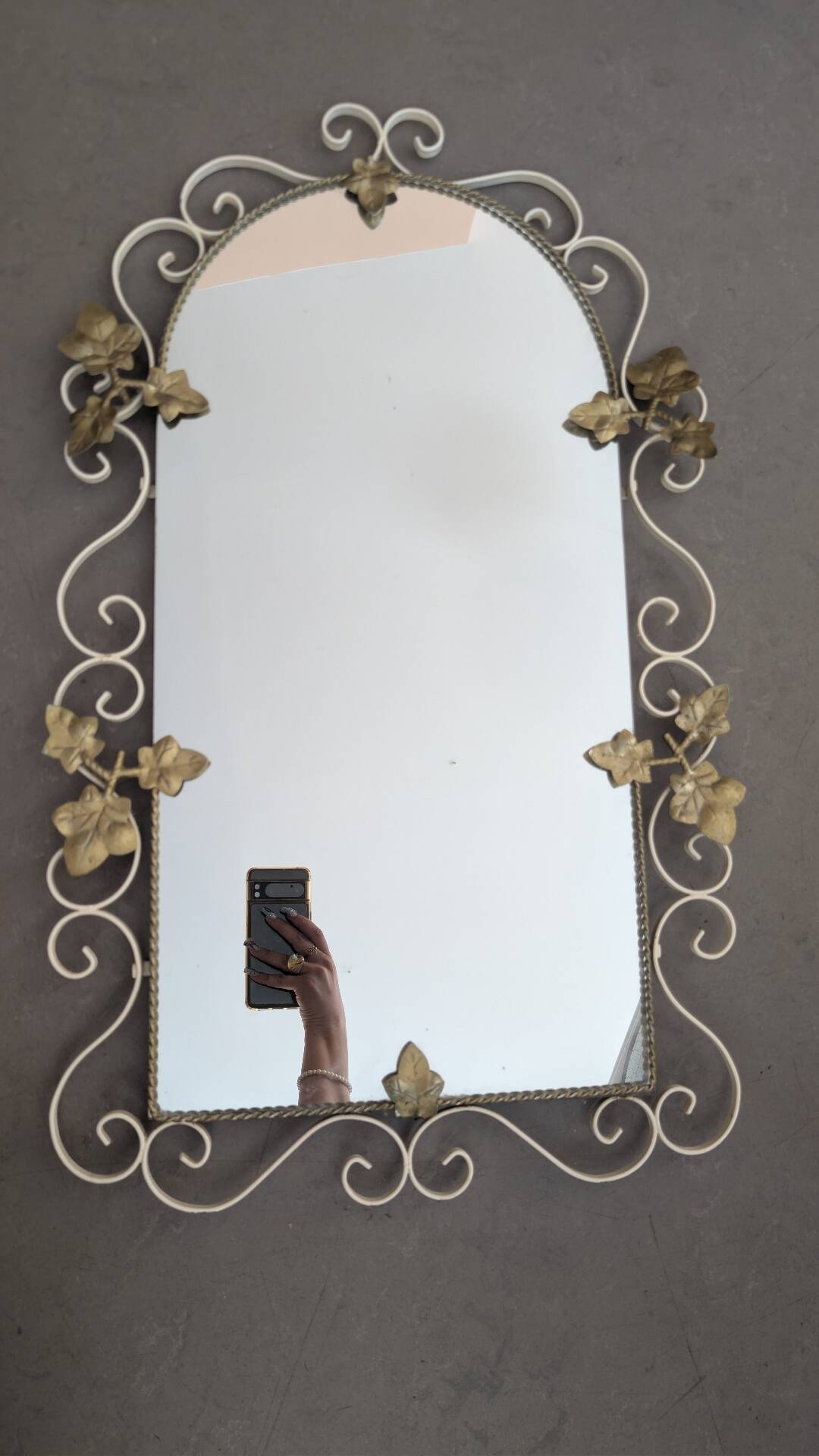 Wrought iron mirror