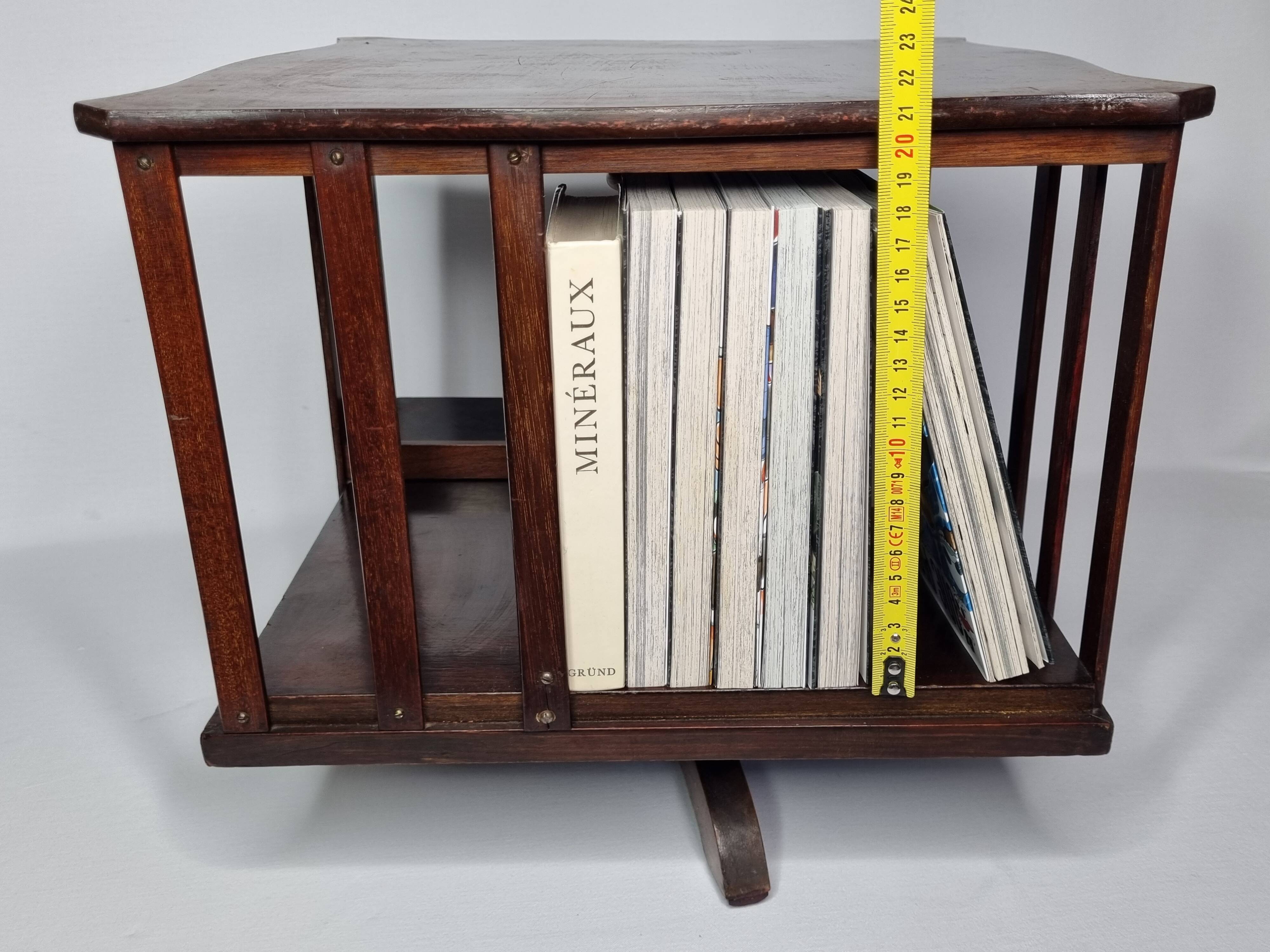 Small English style revolving table bookcase, 36 cm