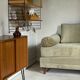 Sofa sofa bed daybed vintage lichen green