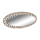 Vintage 1960s oval rattan mirror