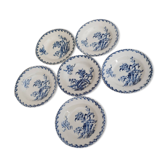 6 deep plates from Gien Chardon series