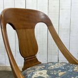 Set of 6 gondola chairs in blond mahogany - 20th century