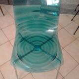 Blue polymer plastic chair Calligaris