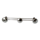 Chrome metal wall coat rack