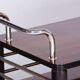 Czech Art Deco Trolley Walnut and Chrome-Plated Steel from Thonet, 1930s