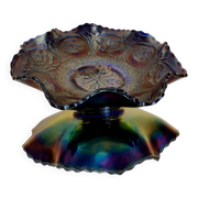 Prachtige schaal in iriserend glas met decor van dragon en lotus fenton