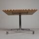 Coffee table made from hundreds of wooden blocks in a psychedelic pattern, 1990s.