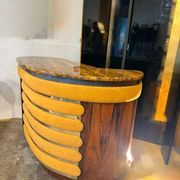 Willy Rizzo Bar Cabinet in Rosewood and Marble, Italy, 1970s