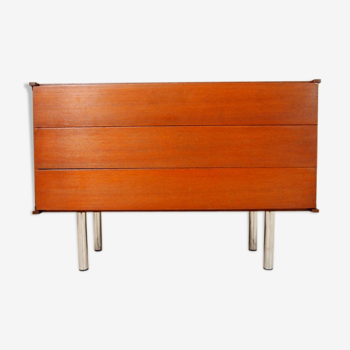 Midcentury Danish teak low chest of drawers